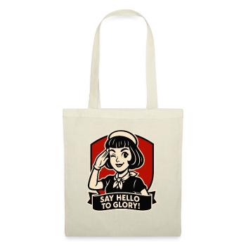 Sag Hallo zu Glory Retro Girl - Stoffbeutel - Rot - Vorne