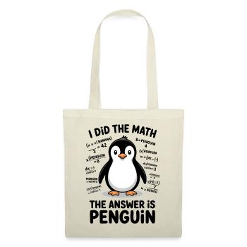 Math Sayings Penguin Funny Math Gift - Tote Bag - red - Front