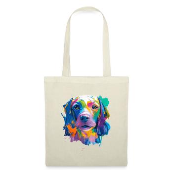 Vizsla Dog Pop Art Porträt Farbenfrohe Tierkunst - Stoffbeutel - Rot - Vorne