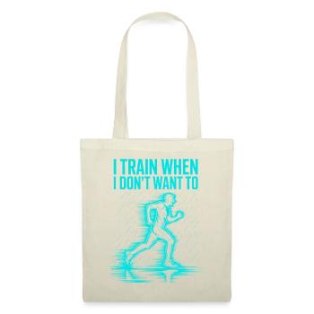 Je m’entraîne même quand je n’en ai pas envie – coureur - Sac en tissu - rouge - Devant