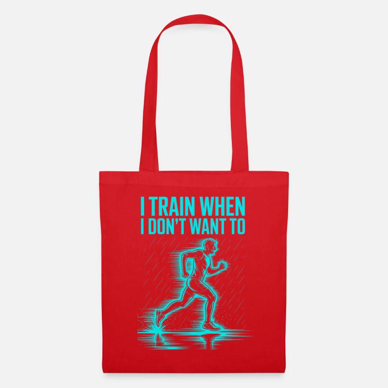 I train even when I don't feel like it – runner - Tote Bag - red