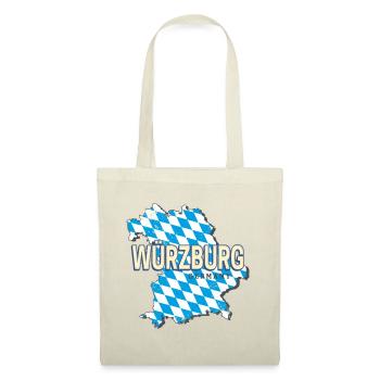 Carte murale rétro de la ville de Wurtzbourg, Bavière, Allemagne - Sac en tissu - rouge - Devant
