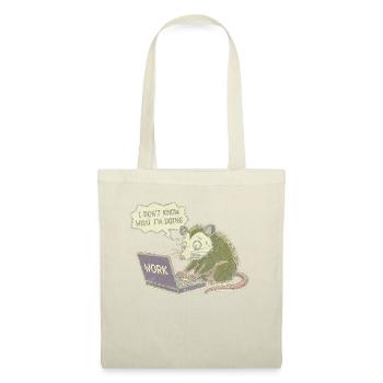 Confused rat at laptop while working - Tote Bag - red - Front