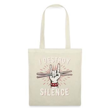 I Destroy Silence Drummer Hand Graphic - Tote Bag - red - Front