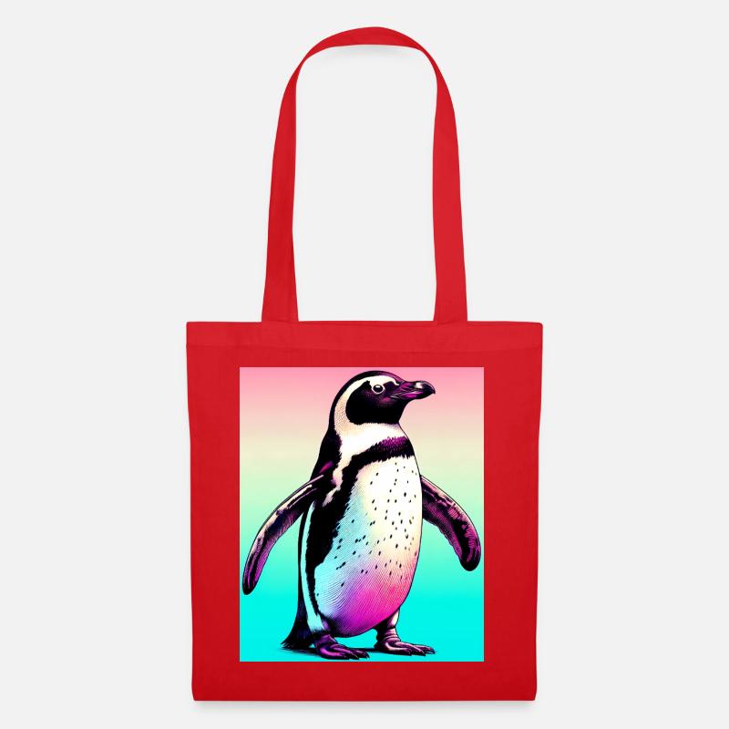 penguin - Tote Bag - red