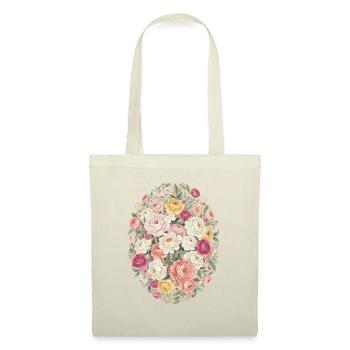 Pastel Blossom Oval Rose Bouquet - Tote Bag - red - Front