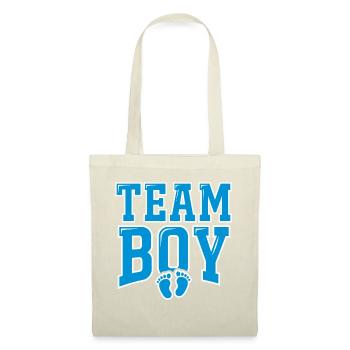 TEAM BOY Typografie mit Fußspuren - Stoffbeutel - Rot - Vorne