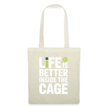 Padel Spieler Life Is Better Inside The Cage Padel - Stoffbeutel - Rot - Vorne