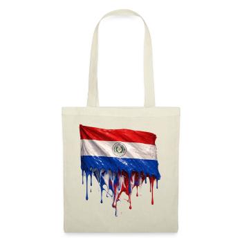 Paraguay Flag Drop Art - Tote Bag - red - Front