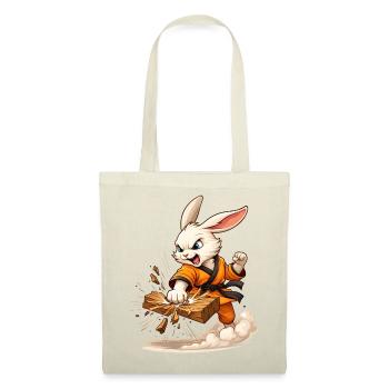 Strong motif with fighting rabbit in karate style - Tote Bag - red - Front