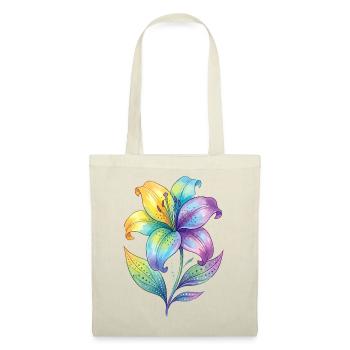 Rainbow Lily Watercolor Painting - Tote Bag - red - Front