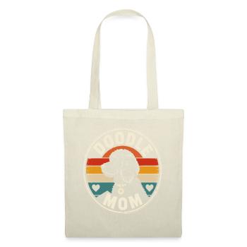 Doodle Mom Retro Hundebadge - Stoffbeutel - Rot - Vorne