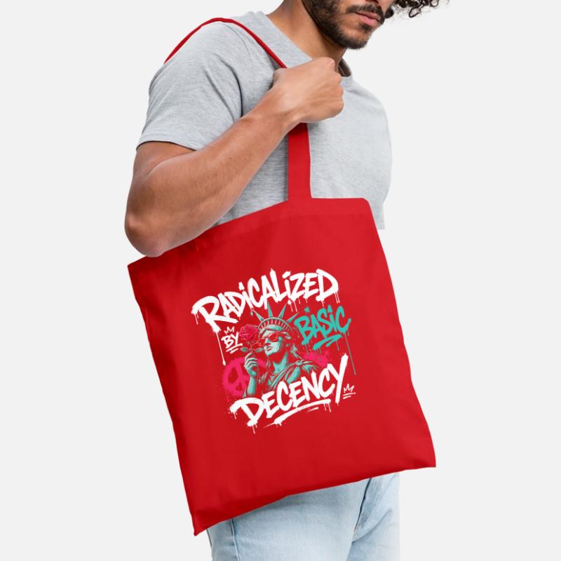 Radicalized Basic Decency Graffiti Tote Bag