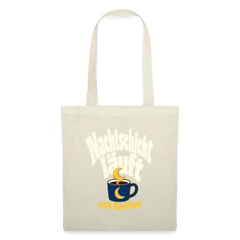 Nachtschicht laeuft mit Kaffee Krankenpfleger Humo - Tote Bag - red - Front
