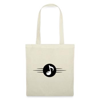 Ligne de symbole des notes de musique - Sac en tissu - rouge - Devant