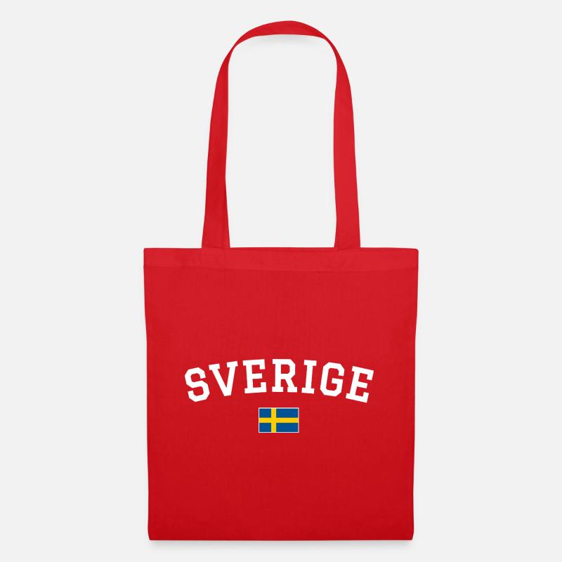 Schweden Flagge  Design Weiss - Stoffbeutel - Rot