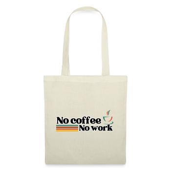 No coffee No work – Vintage retro coffee shop - Tote Bag - red - Front