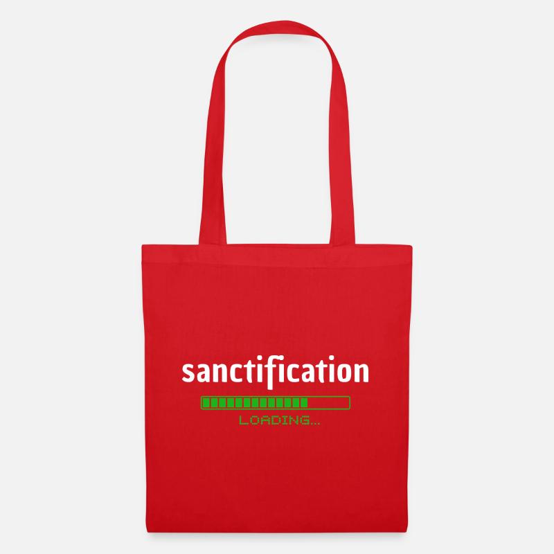 Sanctification - Heiligung - loading - christlich - Stoffbeutel - Rot