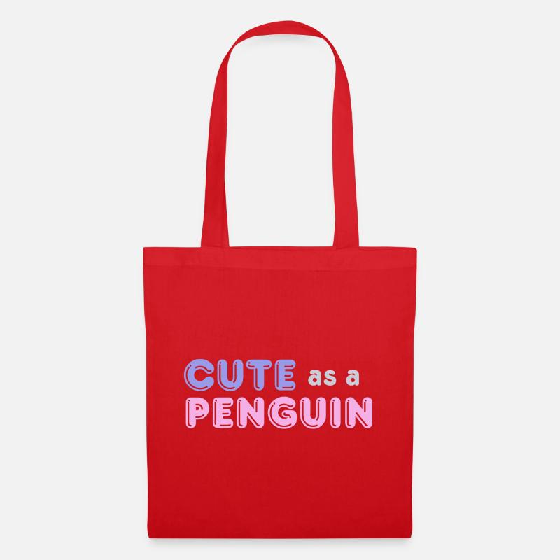 Cute as a Penguin - Stoffbeutel - Rot