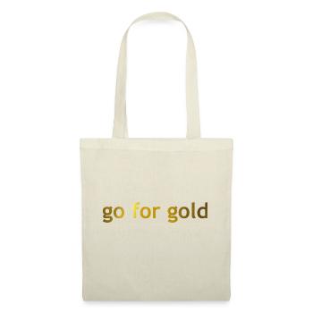 go for gold lettering golden - Tote Bag - red - Front