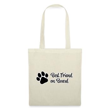 Meilleur ami à bord - Paw, Dog Friend - Sac en tissu - rouge - Devant