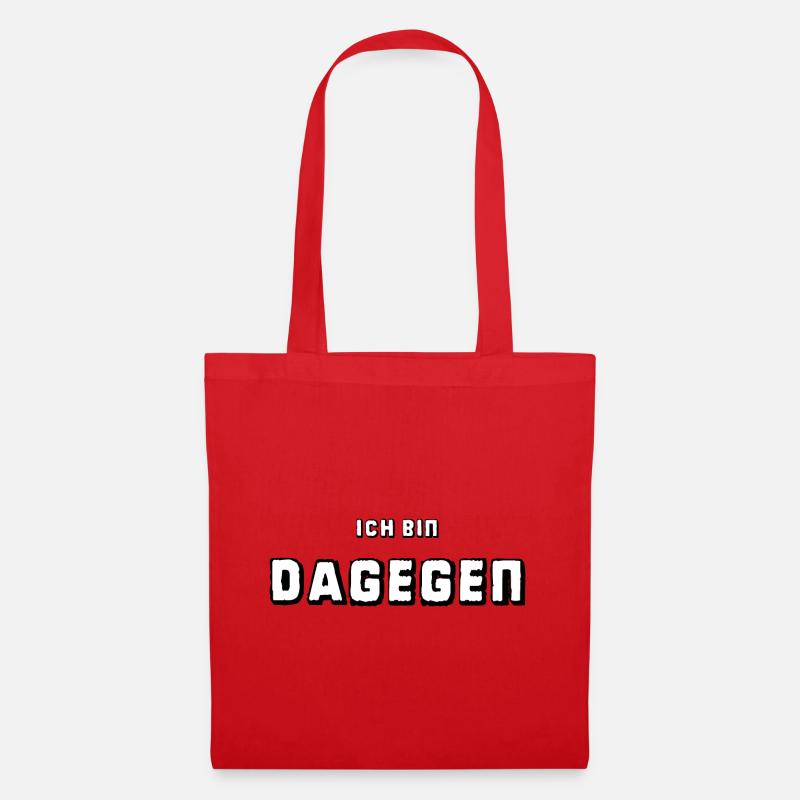 Ich bin dagegen - Universal-Protest - Stoffbeutel - Rot