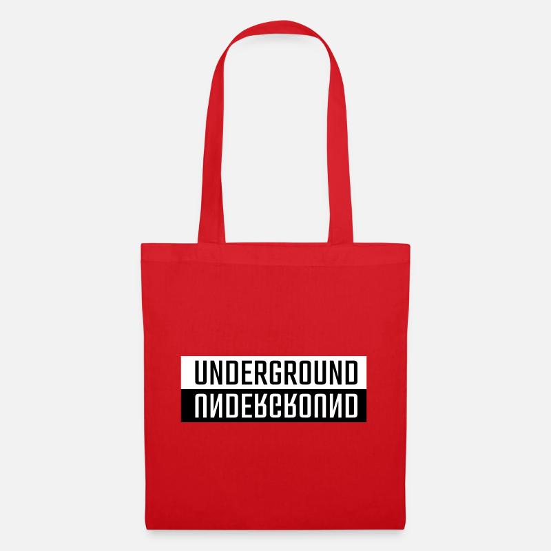 Background double font - Tote Bag - red