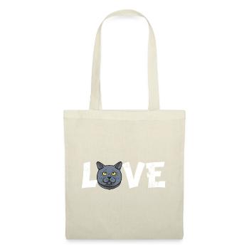 British Shorthair Cat Lover Love Heart Pet Gift - Tote Bag - red - Front