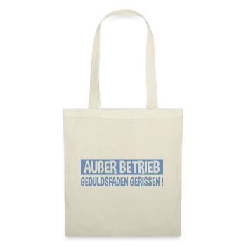 ausser betrieb geduldsfaden gerissen - Stoffbeutel - Rot - Vorne