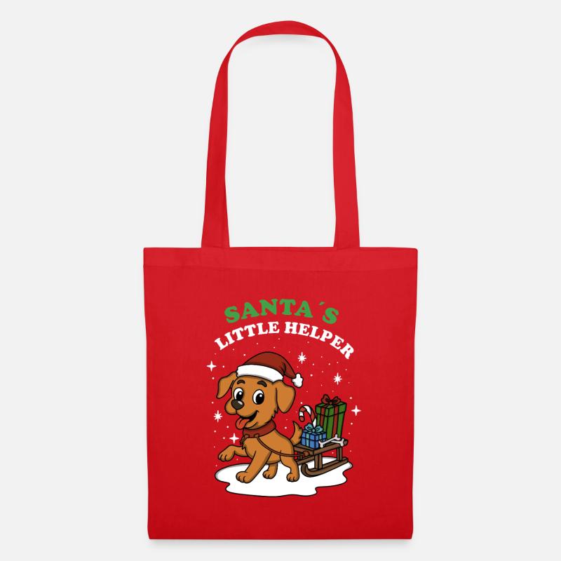 Santa´s Little Helper - Stoffbeutel - Rot