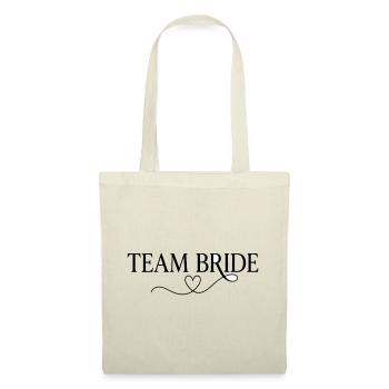 Team Bride Heart Design – Tenue de l’équipe de la mariée pour enterrement de vie de garçon - Sac en tissu - rouge - Devant