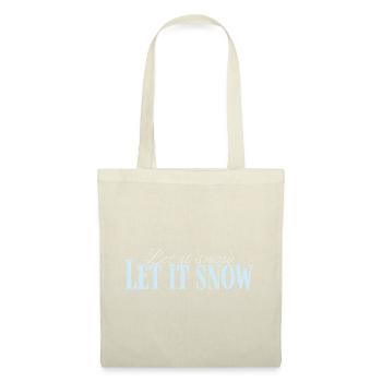 Let It Snow Script Bleu Glacé - Sac en tissu - rouge - Devant