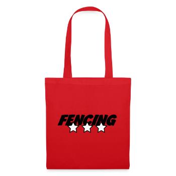 Escrime trois étoiles : le top du fleurettiste - Sac en tissu - rouge - Devant
