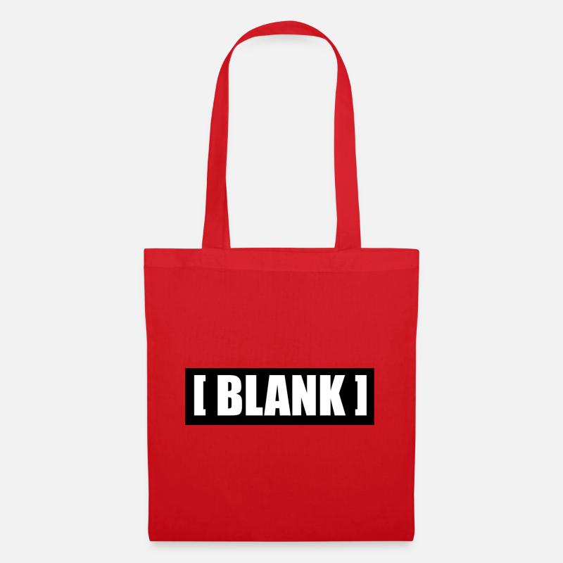 [ Blank ] No Logo Typografie - Stoffbeutel - Rot