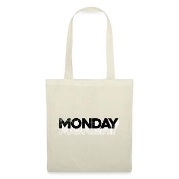 Montag Echo Neon Typografie - Stoffbeutel -  - Vorne