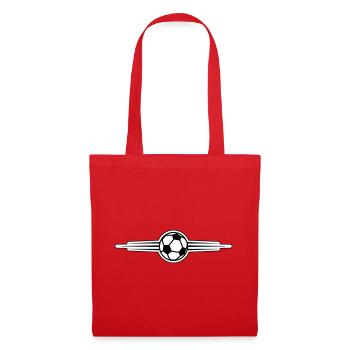 Fussball Symbol Linie - Stoffbeutel - Rot - Vorne