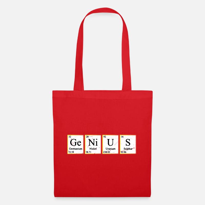 Genius Periodic Table Elements Chemistry - Stoffbeutel - Rot