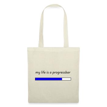 my life is a progressbar - Tote Bag - red - Front