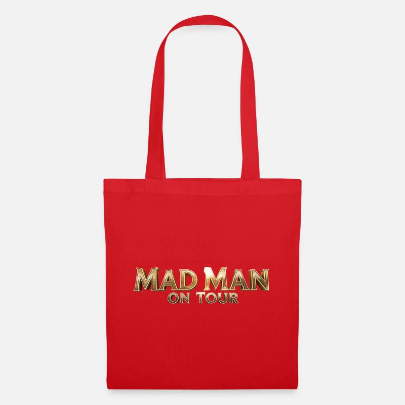 Mad Man on Tour Gold Logo - Stoffbeutel - Rot