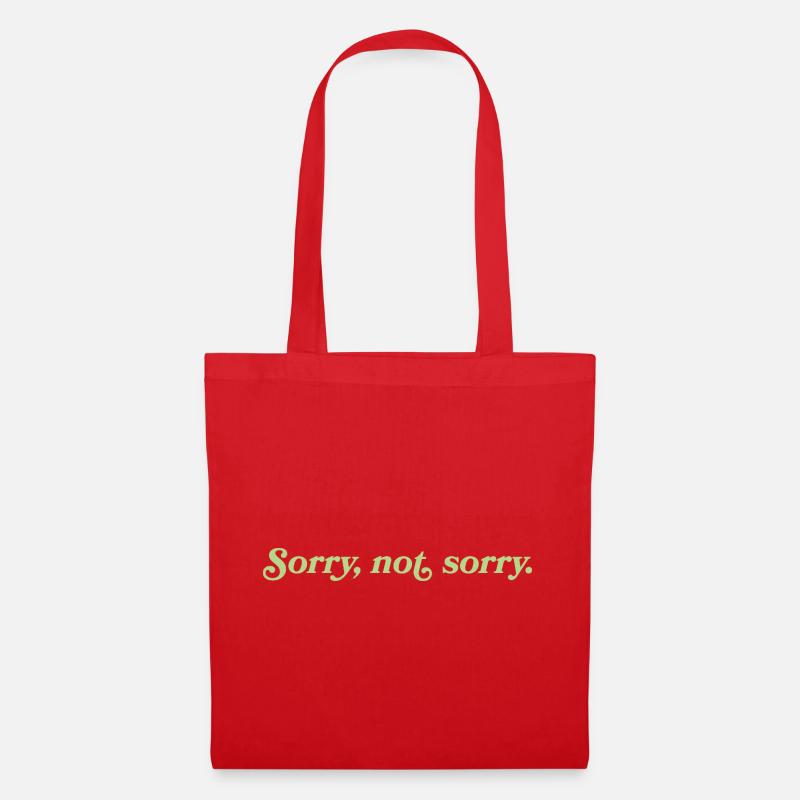 Sorry, not sorry – Freche Attitude - Stoffbeutel - Rot