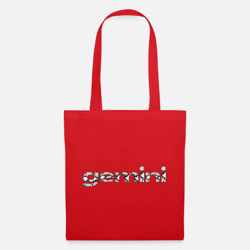 gemini – Snake Skin Zodiac Statement - Stoffbeutel - Rot
