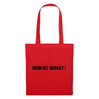 Moin Sprüche Hamburg Norden Heimat Geschenk - Stoffbeutel - Rot - Vorne