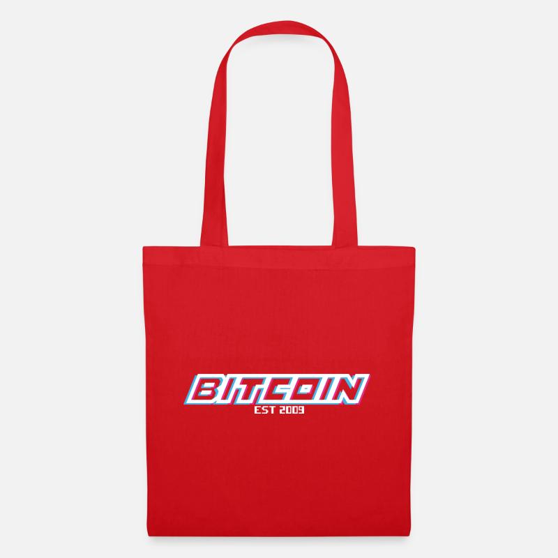 Bitcoin est 2009 - Variant - Stoffbeutel - Rot