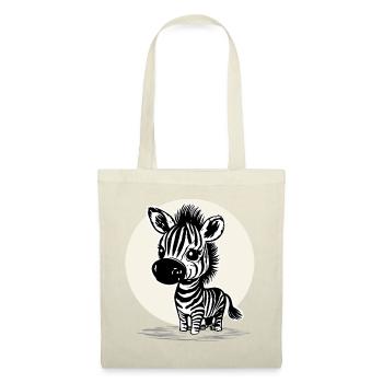 Süßes Zebra – Niedliches Tiermotiv - Stoffbeutel - Rot - Vorne