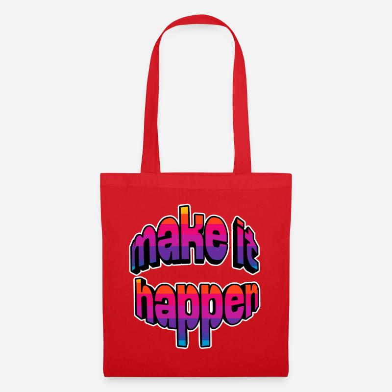 Make It Happen Gradient - Stoffbeutel - Rot