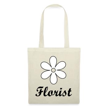 Artisan florist sleek floral logo - Tote Bag - red - Front