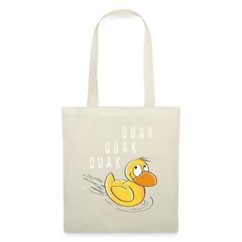 Quak Quak Entchen - Ente Comic - Stoffbeutel - Rot - Vorne