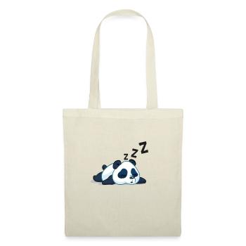 Panda qui dort - Sac en tissu - rouge - Devant