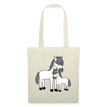 baby child mom daddy family young foal sweet ni - Tote Bag - red - Front