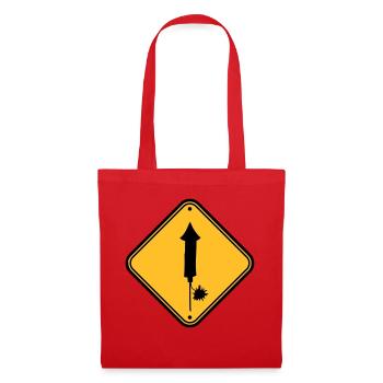 danger indication panneau attention danger zone - Sac en tissu - rouge - Devant